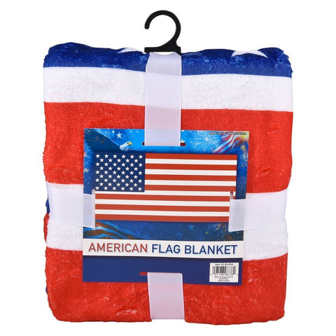 T21 71" X 35" American Flag Blanket 12/ - LLB Toys
