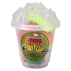 Squishy Stretchy 6pc Fruit Cup 12ct - LLB Toys