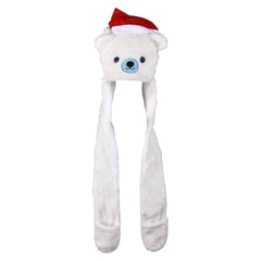 CHRISTMAS plush HOODIE SCARF HAT 35" - LLB Toys