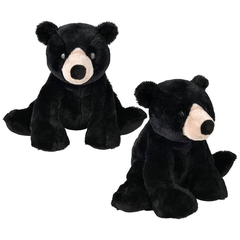 11" Loppy Legs Black Bear Plush - LLB Toys