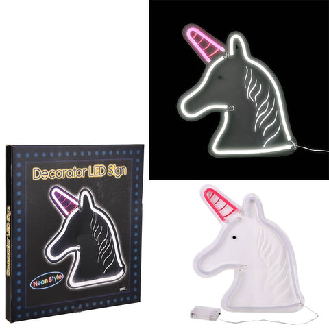 LED Neon Hanging Rope Lamp - Unicorn 15.5"  -  LLB Toys