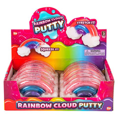 4.25" RAINBOW CLOUD PUTTY LLB Slime & Putty