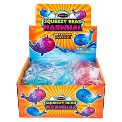 5" LIGHT-UP SQUEEZY BEAD NARWHAL LLB Light-up Toys