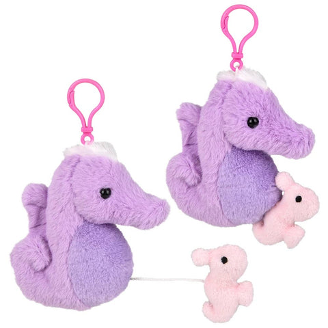 3.5" Mighty Quakes Sea Horse Backpack Clip - LLB Toys