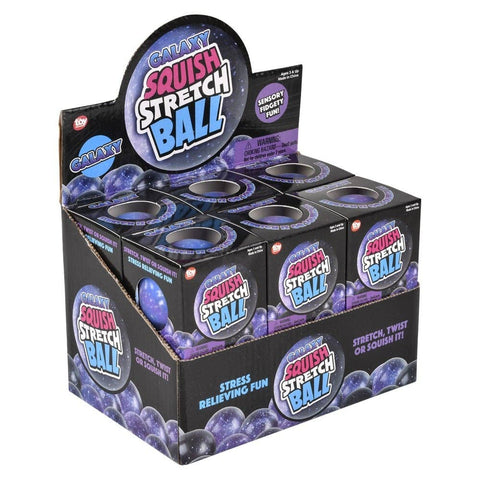 2.5" SQUISH AND STRETCH GALAXY GUMMI BALL LLB Squishy Toys