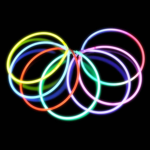 22" GLOW NECKLACE ASSORTMENT 100PC (TUBE)  LLB kids toys