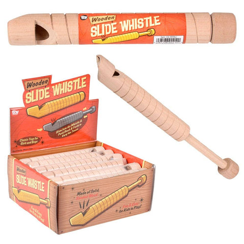 7.5" Wooden Slide Whistle Toy 24ct - LLB Toys