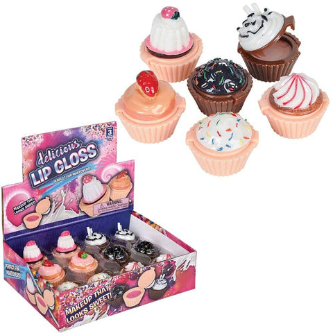 1.25" CUPCAKE LIP GLOSS LLB kids toys