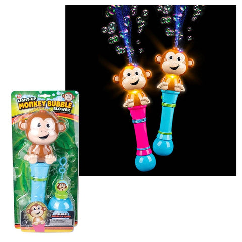12" Monkey Light-Up Bubble Blower - LLB Toys