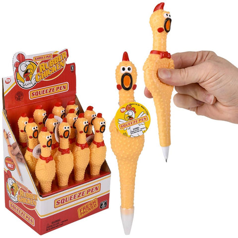 7" Rubber Chicken Pen - LLB Toys