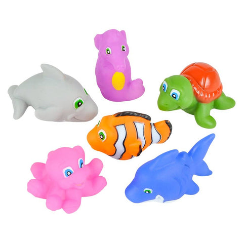 2" RUBBER WATER SQUIRTING SEA LIFE ANIMALS LLB kids toys