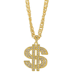 Dollar Sign Necklace Gold 30" - LLB Toys