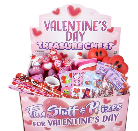 VALENTINE TREASURE CHEST MIX 1 (100PCS/BOX) LLB kids toys