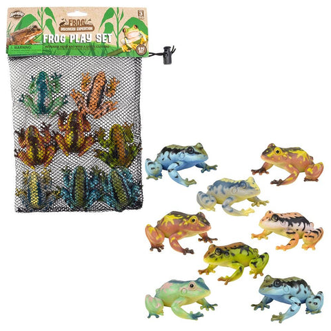 8PC MESH BAG FROG ASSORTMENT LLB kids toys