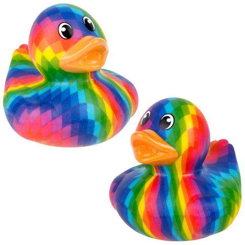 2" Rainbow Pixel Duckies - LLB Toys