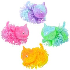 5.5" Light-Up Shaggy Cat Puffer - LLB Toys