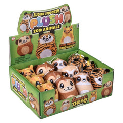 2.75" Sugar Squeeze Plush Zoo Assortment 12ct - LLB Toys