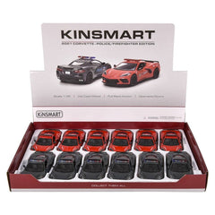 2021 Corvette Police/Firefighter 5" Diecast  Toy - LLB Toys