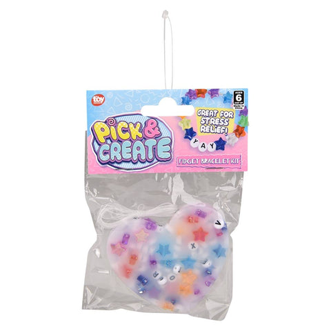Pick N Create Heart Beaded Fidget Bracele 12ct - LLB Toys