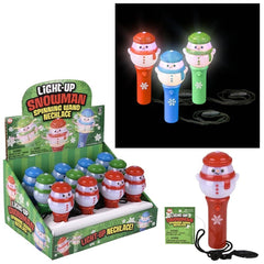 Light Up Snowman Spinning Wand Necklace 4.5" - LLB Toys