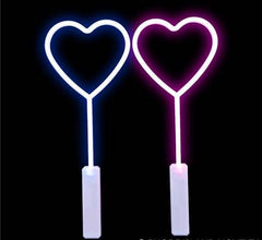 18" NEON STYLE LIGHT-UP HEART WAND LLB Light-up Toys