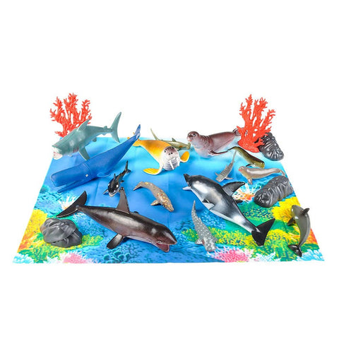 AQUATIC ANIMALS PAIL SET LLB kids toys