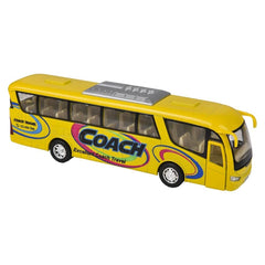 7" Diecast Pull Back Coach Bus LLB kids toys