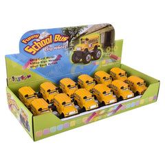 3.75" Diecast Pull Back Big Wheel School Bus LLB Car Toys