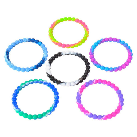 TIE DYE BEAD BRACELET 8.5" - LLB Toys