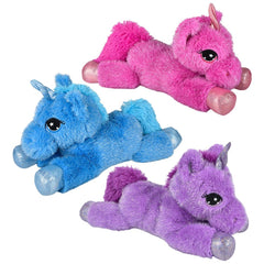20" Mink Highlight Laying Unicorn Plush - LLB Toys