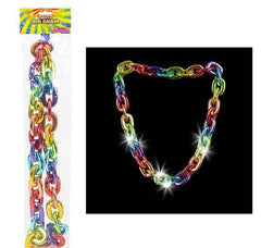 38" LIGHT-UP BIG CHAIN RAINBOW NECKLACE LLB Light-up Toys
