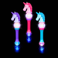 15.5" SPINNING LIGHT-UP UNICORN WAND LLB Light-up Toys