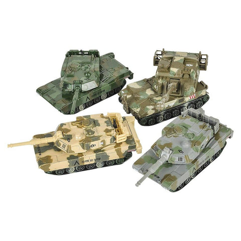 4.5" DIE-CAST PULL BACK TANK LLB Car Toys