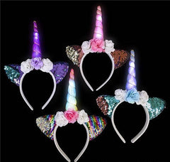 Light-up Unicorn Flower Headband Light-up Toys - LLB Toys