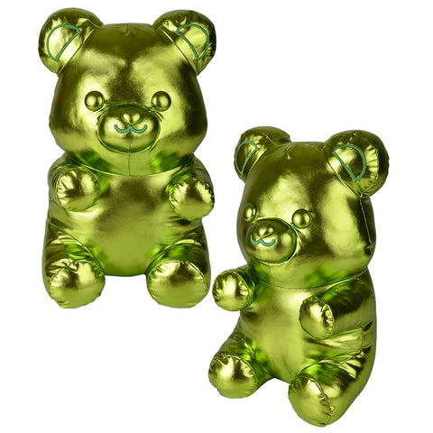 16" Metallic Green Yummy Bear Pillow - LLB Toys
