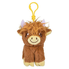 4" Plush Highland Cow Clip On - LLB Toys