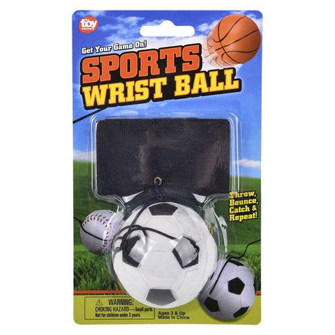 2.25" SPORTS WRIST BAND RETURN BALL- CARDED LLB  toys