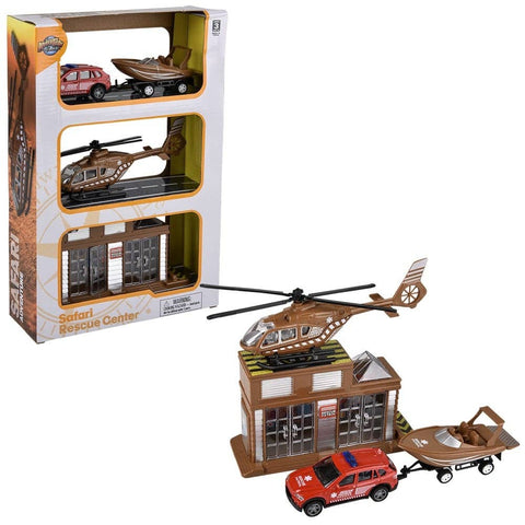Safari Die Cast Rescue Center - LLB Toys