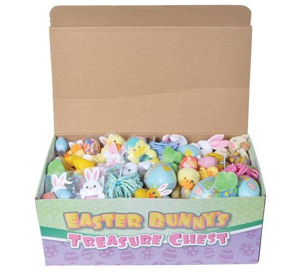 EASTER TRSR CHEST TOY/NOV AST (100PCS/BOX) LLB Plush Toys