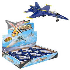 9" DIE-CAST PULL BACK F-18 BLUE ANGEL LLB Car Toys