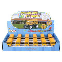 5" DIE-CAST PULL BACK BIG WHEEL SCHOOL BUS LLB Car Toys