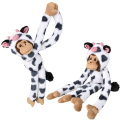 27.5" Dressed Cow Hanging Monkey - LLB Toys