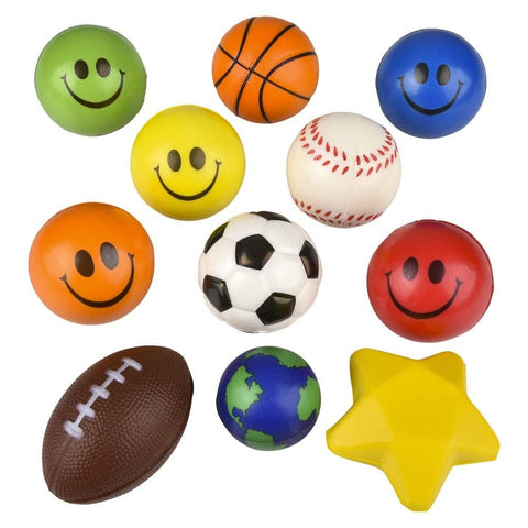 STRESS BALL TOY ASSORTMENT (25PCS/PACK) LLB kids toys