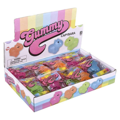 1.5" Gummy Capybara Character Squishy Toy 24ct - LLB Toys