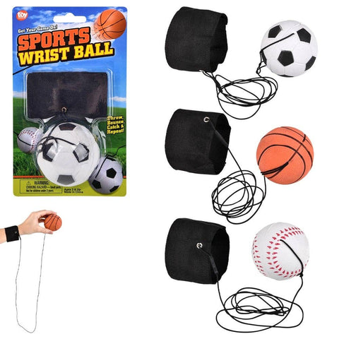 2.25" SPORTS WRIST BAND RETURN BALL- CARDED LLB  toys