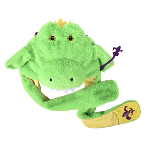 Mardi Gras Alligator Popping Ear Light-Up Hat - LLB Toys