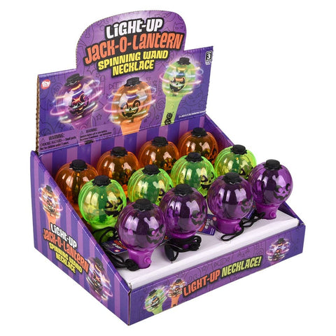 Jack O Lantern Light Up Wand Necklace 4.5" - LLB Toys