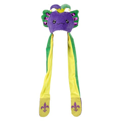 Mardi Gras Light-Up Axolotl Hoodie Scarf Hat 35" - LLB Toys