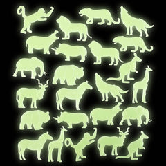 Glow In Dark Animal Stickers 24ct - LLB Toys