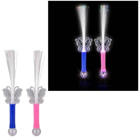 14.5" Light-Up Butterfly Fiber Wand- LLB Toys
